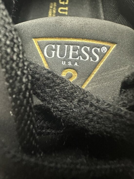 Guess Borge Casual Sneakers Black White W/ Large Logo New Men\'s Size 12 M New main image 12